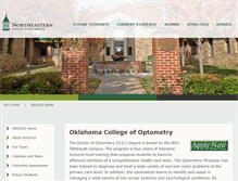 Tablet Screenshot of optometry.nsuok.edu