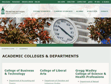 Tablet Screenshot of academics.nsuok.edu